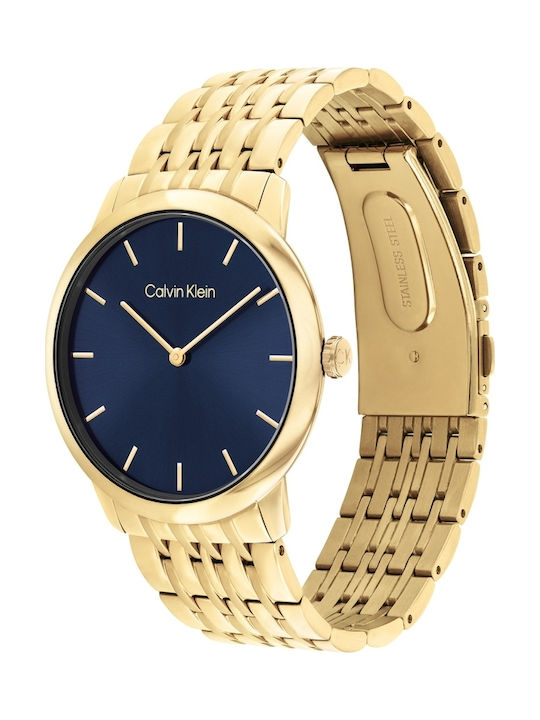 Calvin Klein Intrigue Γυναικείο Ρολόι 40mm Χρονογράφος Μπαταρίας με Χρυσό Μεταλλικό Μπρασελέ