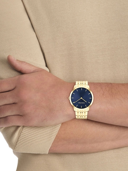 Calvin Klein Intrigue Γυναικείο Ρολόι 40mm Χρονογράφος Μπαταρίας με Χρυσό Μεταλλικό Μπρασελέ