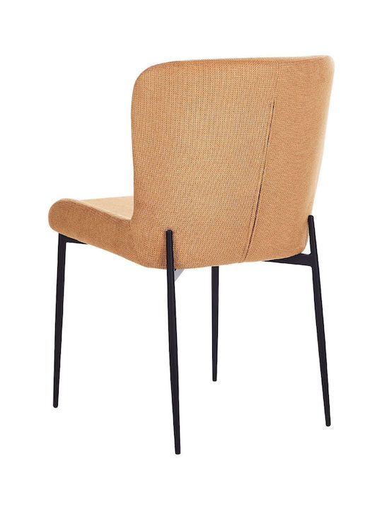 Dining Chair Set 2 Fabric Orange Ada