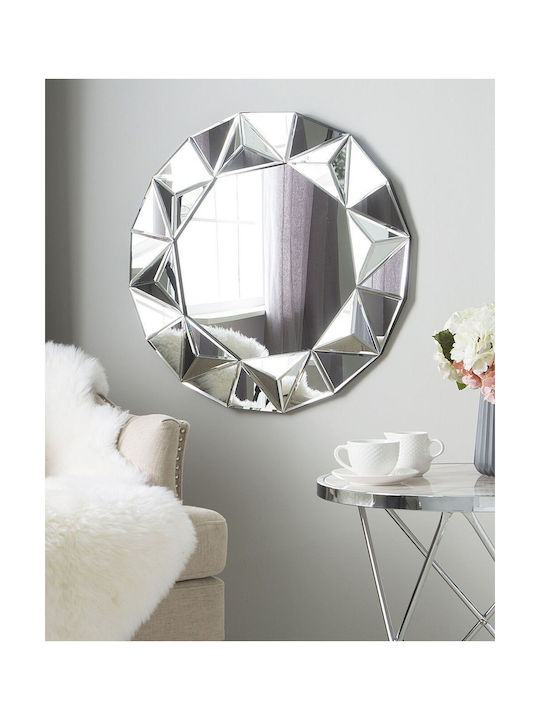 70 Cm Silver Wall Mirror Habay