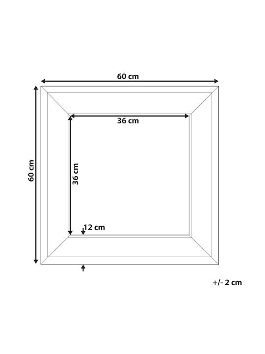 60 Cm Gold Wall Mirror Plerin