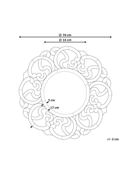 70 Cm Silver Wall Mirror Mornaix