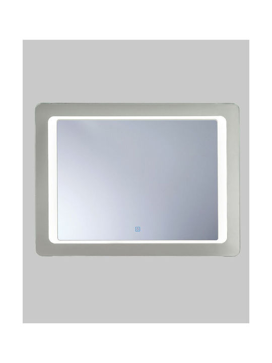 Wandspiegel 60 x 80 cm Silber Wassy