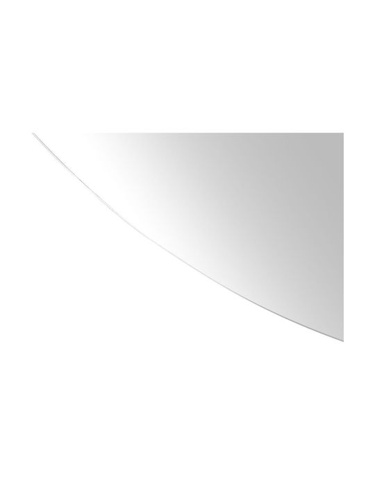 Led Half-round Wall Mirror 50 X 100 Cm Silver Loue