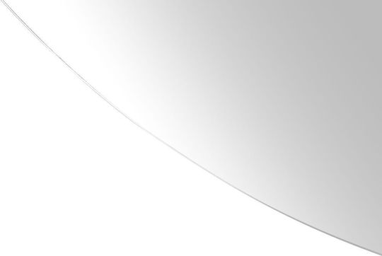 LED Полукръгло Стенно Огледало 50 X 100 См Сребърно Loue