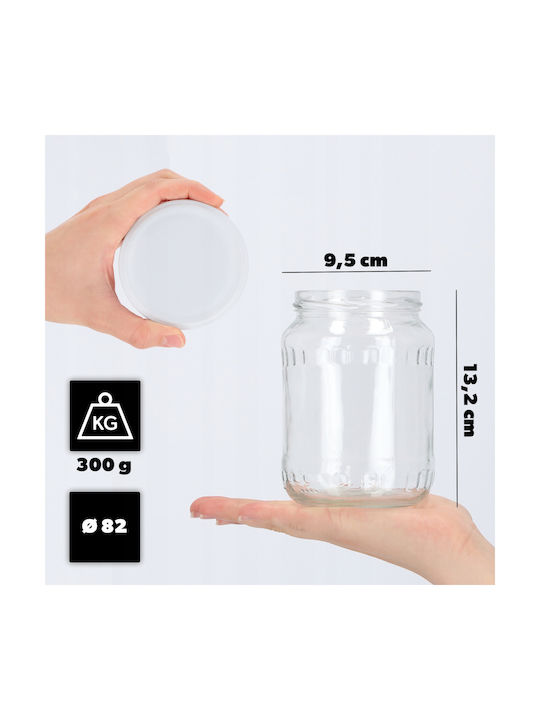 Kadax Set 48Stück Gläser Allgemeine Verwendung mit Deckel Glas Transparent 720ml