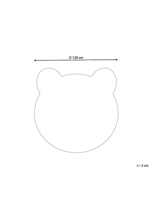 Children's Bear Rug ⌀ 120 Cm Brown Colargol