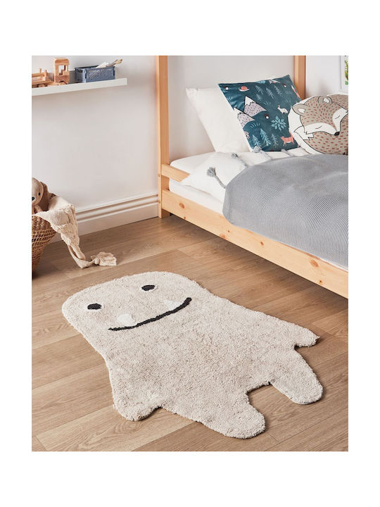Cotton Children's Rug Monster 70 X 100 Cm Beige Zodi