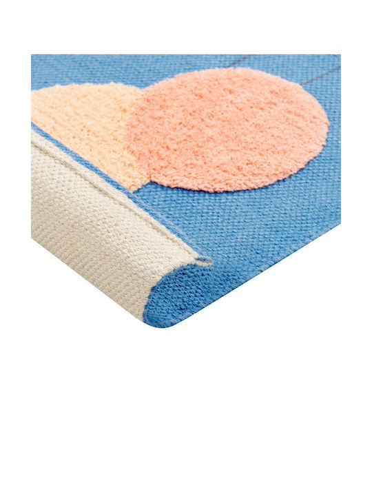 Children's Cotton Rug Whale Motif 80 X 150 Cm Blue Balabang