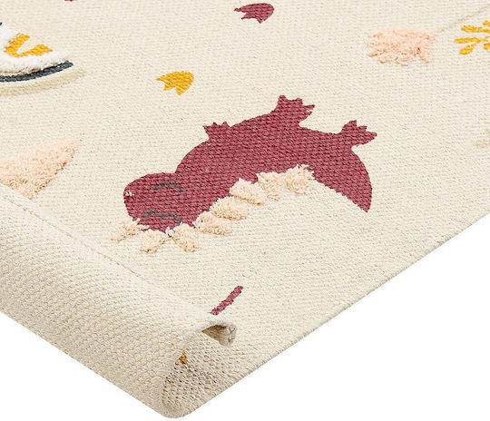 Cotton Kids Rug Dinosaurs 80 x 150 cm Multicolored Tiop