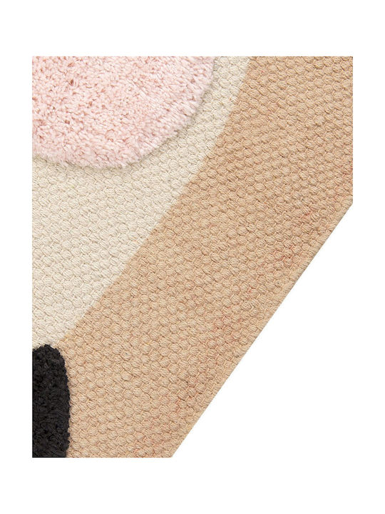 Children's Cotton Rug Panda Motif 80 X 150 Cm Beige Bunan