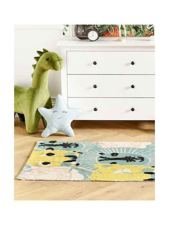 Children's Cotton Rug Animal Motif 80 X 150 Cm Multicolored Tutut