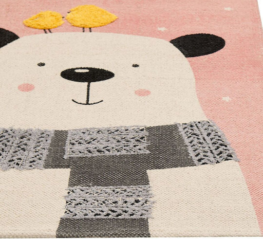 Baumwoll-Kinderteppich Bärenmotiv 80 x 150 cm Mehrfarbig Tapak