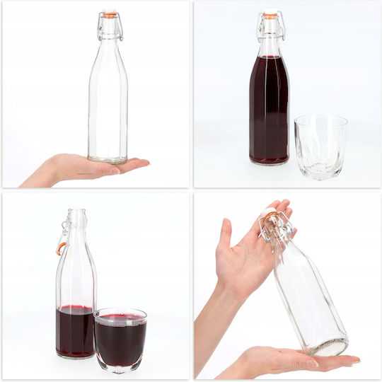 Kadax Bottiglia Grătare comerciale Sticlă con tappo in sughero Transparent 500ml