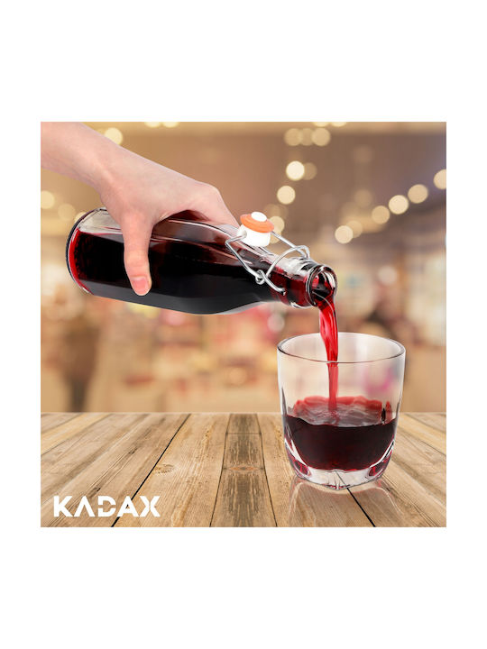 Kadax Bottiglia Grătare comerciale Sticlă con tappo in sughero Transparent 500ml