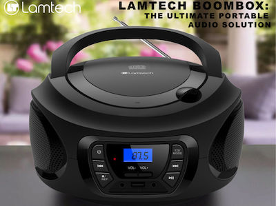 Lamtech Portabil cu Bluetooth / Radio / USB în Culoare Negru