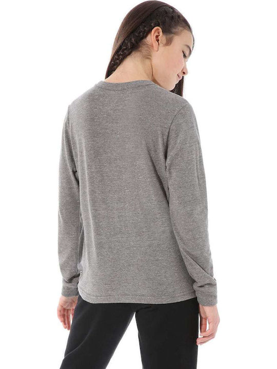 Kids' Shirt Long Sleeve Gray Leopard Heather