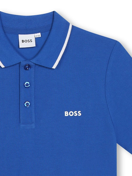 Hugo Boss Polo pentru copii Cu mâneci scurte Albastru