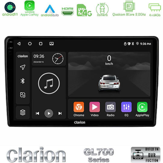Clarion Ηχοσύστημα Αυτοκινήτου για Citroen DS5 2017-2021 (Bluetooth/USB/WiFi/GPS/Apple-Carplay/Android-Auto)