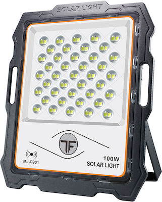 Eliteson Waterproof Solar LED Floodlight 100W Cold White 6000K with Motion Sensor and Remote Control IP67