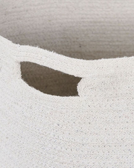 Set 2 White Cotton Baskets Beige Kahan