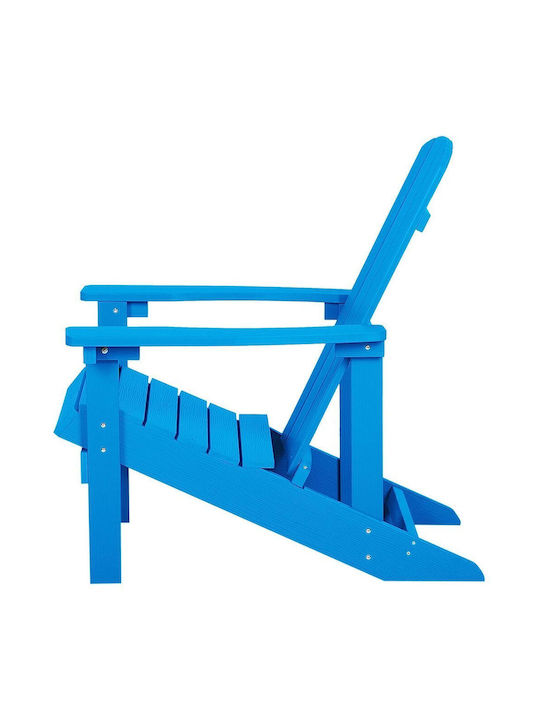 Outdoor Chair Wooden Adirondack Blue 88x75cm