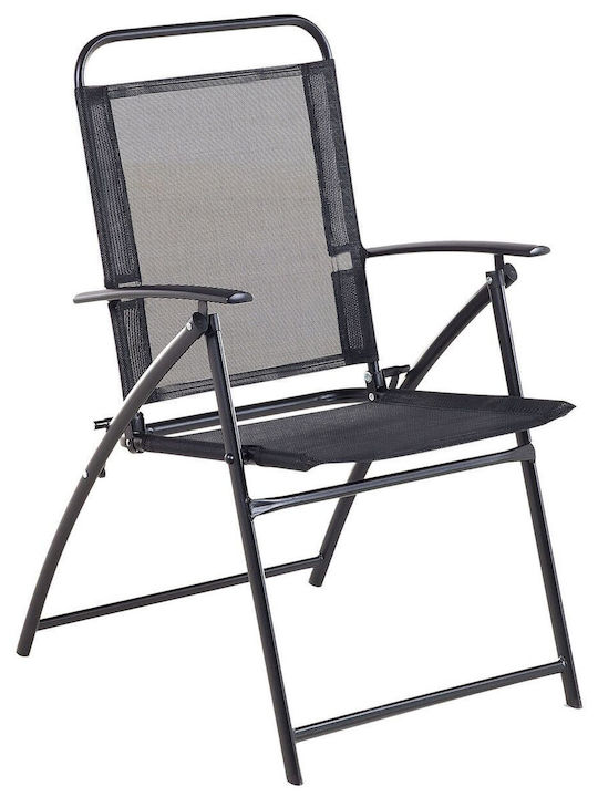Gartenstühle Metallisch Livo Schwarze 6 Stück 45x66cm