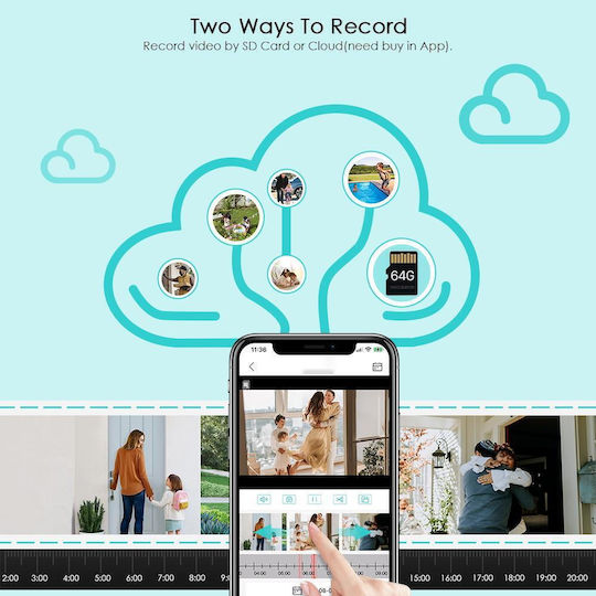 CAM.N8.8MP.WKSHP2 IP Cameră de Supraveghere Wi-Fi 4K Rezistentă la apă cu Difuzor