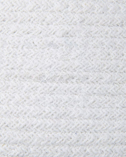 Set 2 White Cotton Decorative Baskets Panjgur