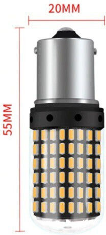 Led Bulbs 2x Py21w Bau15s 12-24v Canbus Orange Premium