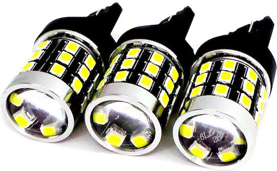 Led Bulb 7443 W21/5w 12-24v Canbus 1400lm White A Lens