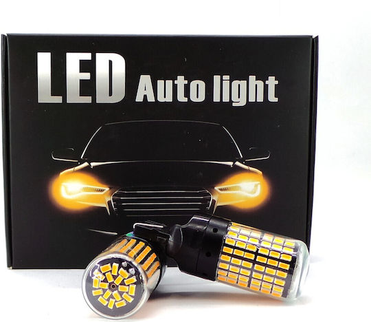 Led Bulbs 2x 7440 W21w 12-24v Canbus Orange Premium
