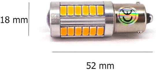 Led Bau15s Py21w 12-24v 17w Canbus Orange