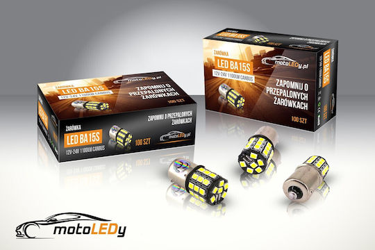 Led Ba15s P21w 12-24v Canbus Alb