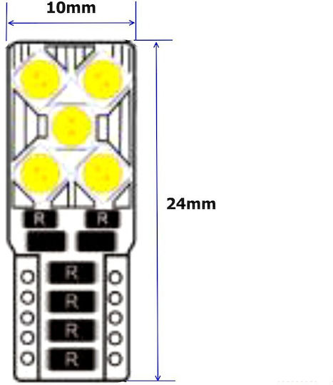 Led T10 W5w 12v-18v 4w Canbus 500lm