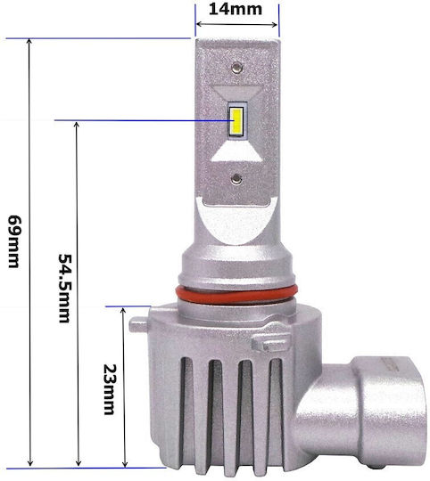Hb3 9v-30v Canbus Csp Led Bulbs Set New