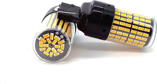 Led Bulbs 2x 7440 W21w 12-24v Canbus Orange Premium
