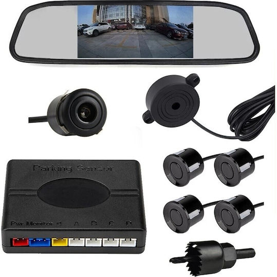 Reversing Camera Parking Sensors Screen In Mirror Set