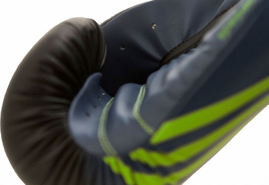 adidas Speed 100 Boxing Gloves made of Synthetic Leather for Match Black/Green