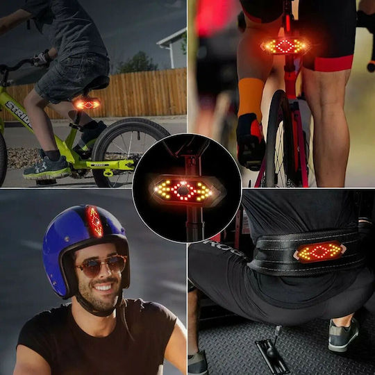Bicycle Lamp Red Light Usb Remote Control
