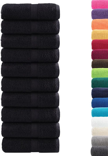 vidaXL Cleaning Cloths with Microfibers General Use Black 30x30cm 10pcs