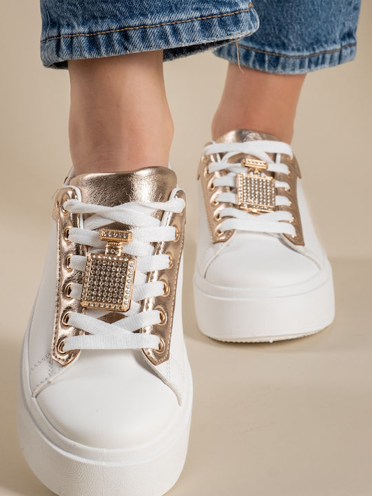 Plato Femei Sneakers White / Champagne