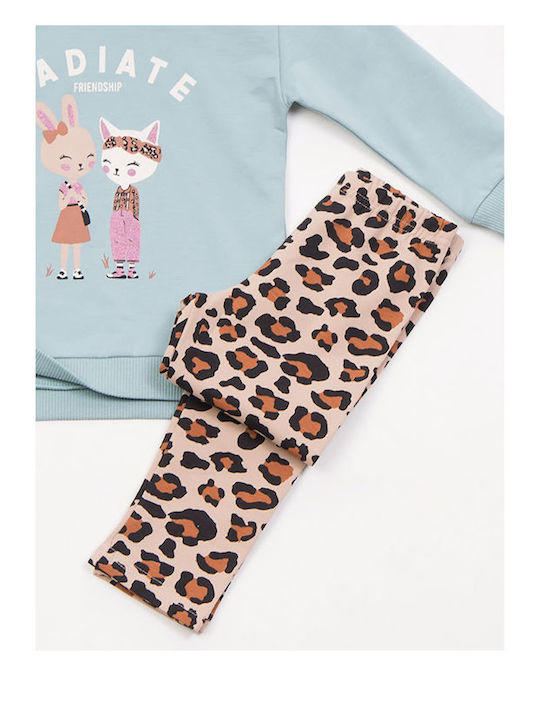 Trax Kinder Set mit Leggings Winter 2Stück Aqua