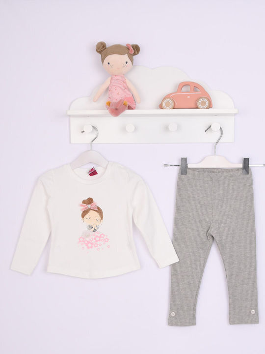 Restart Set pentru copii cu Pantaloni Magazin online de iarnă 3buc Pink-Grey