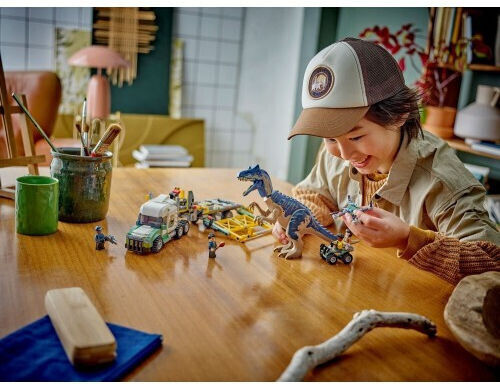 LEGO Jurassic World Allosaurus Transport Truck for Ages 8+ 588 Pieces