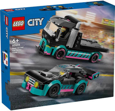 Lego City Race Car And Car Carrier Truck pentru 6+ ani