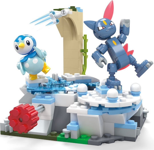 Mega Bloks Building Blocks Pokemon Piplup and Sneasel's Snow Day for 7+ Years 183 Pieces