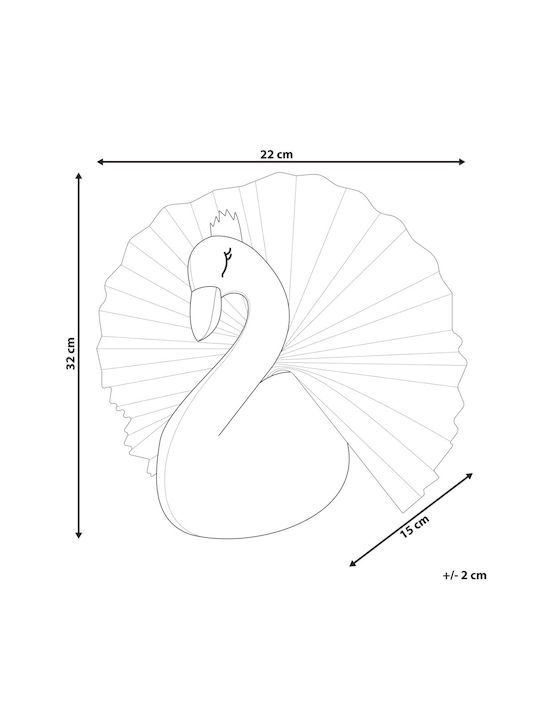 Plush Wall Decoration White Swan Odetta