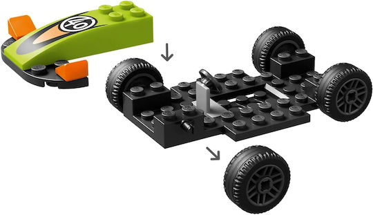 LEGO Lego-Stadt Grünes Rennwagen Für 4+ Jahre 56 Stück