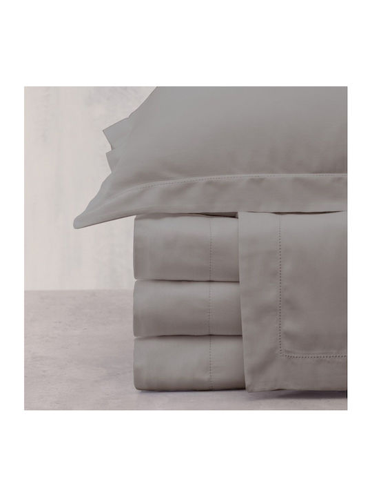 Makis Tselios Home Sheet Sets Queen 240x260cm. Azour 6 Silver 4pcs
